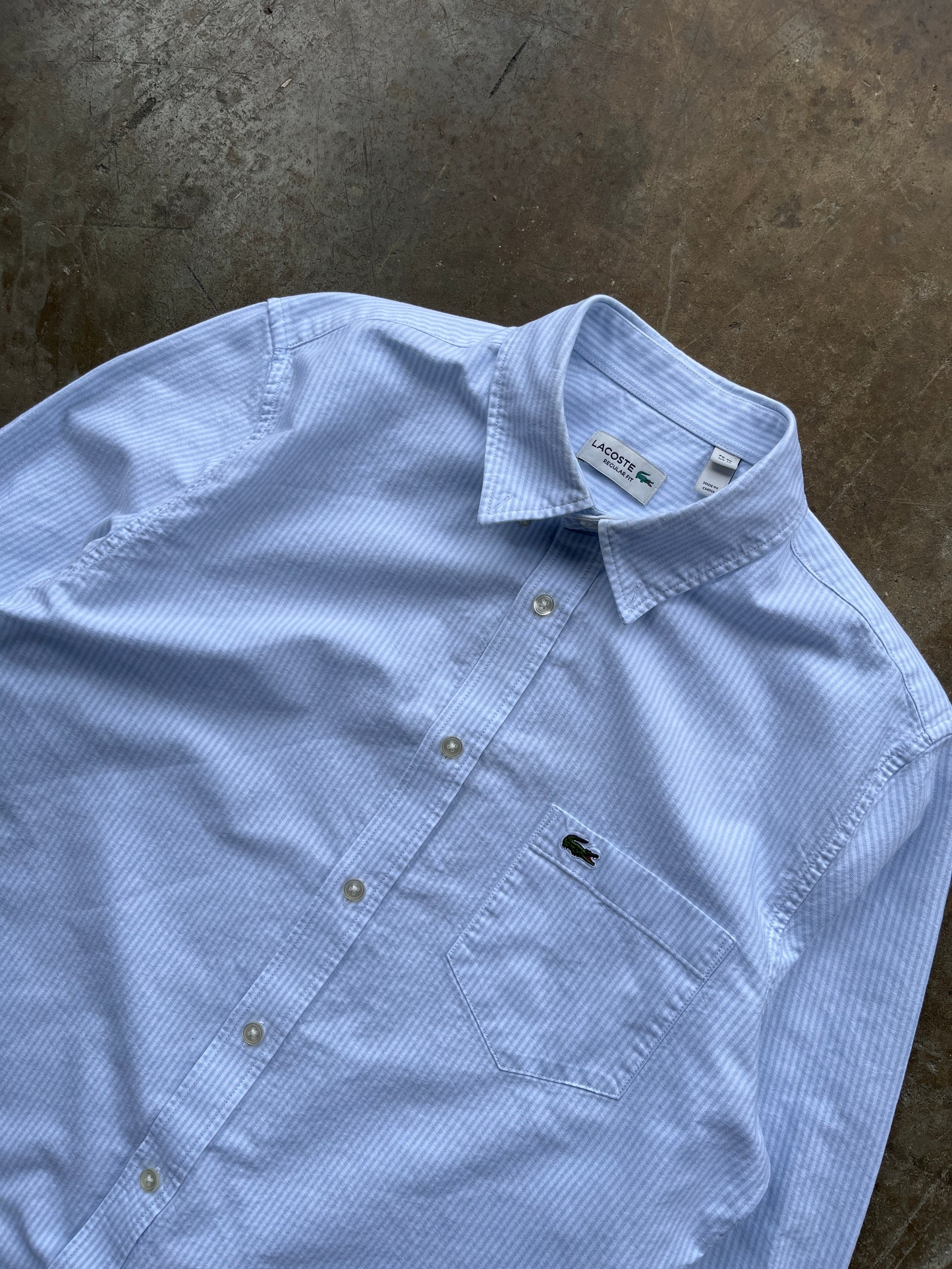 LACOSTE STRIPED SHIRT SIZE M