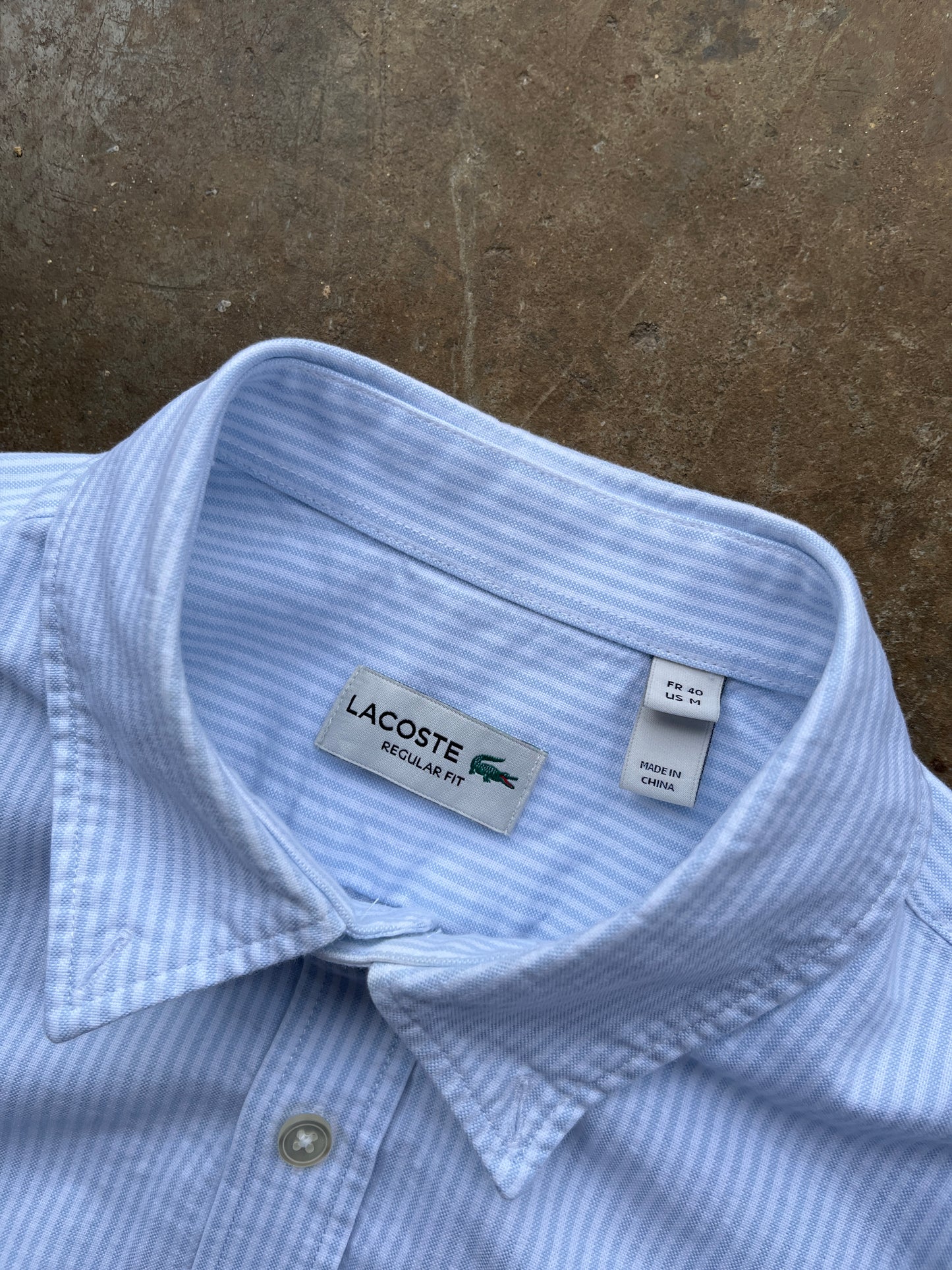LACOSTE STRIPED SHIRT SIZE M